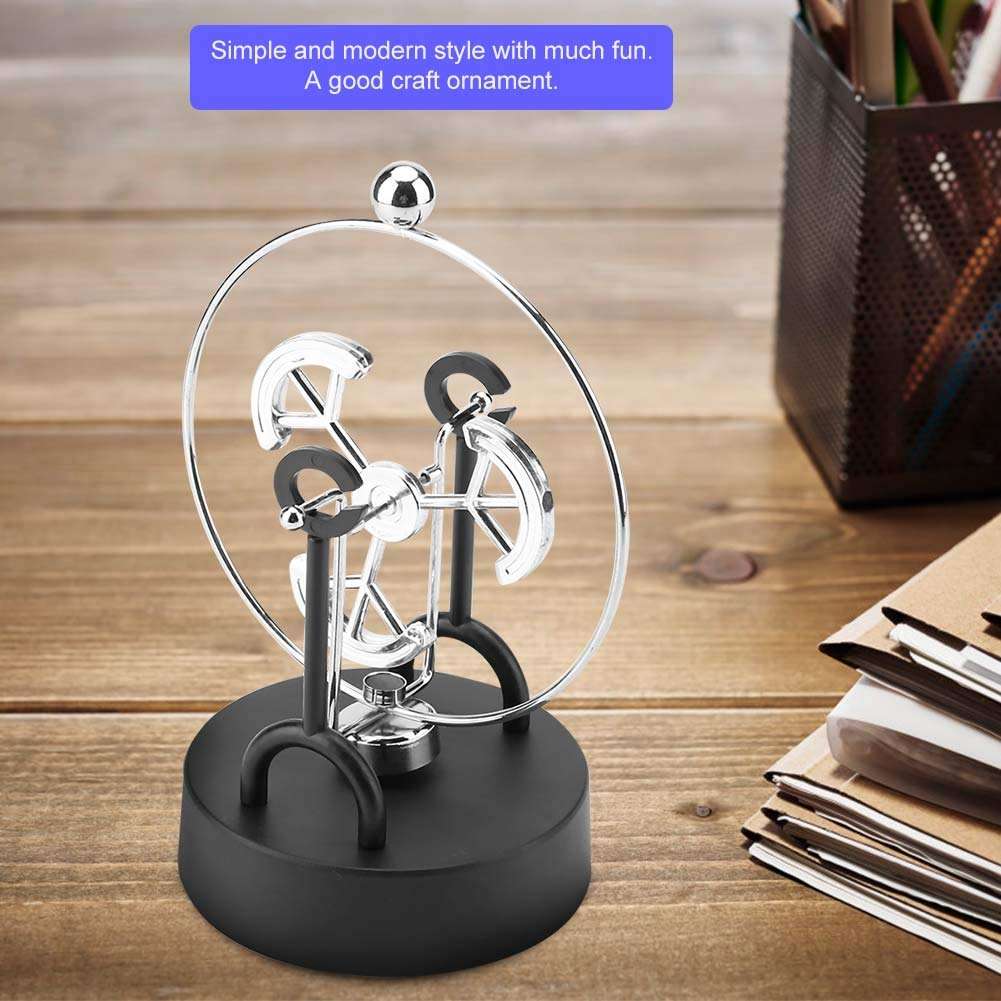 Yuecoom Perpetual Motion Model Decor, Permanent Movement Science Interior Decorative, Electronic Shake Wiggle Device Perpetual Motion Swinging Kinetic Art Craft Decoration(C203) 5