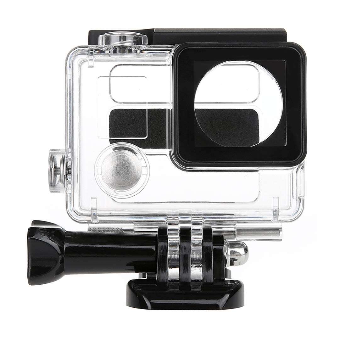 YANGJIAN 2 in 1 Waterproof Protective Housing Case Diving Box + External Mini Stereo MIC Microphone with 17CM 3.5mm to Mini USB 10 Pin Adapter Cable for for GoPro Hero 4/3+ / 3, Microphone Size: 5.5 2