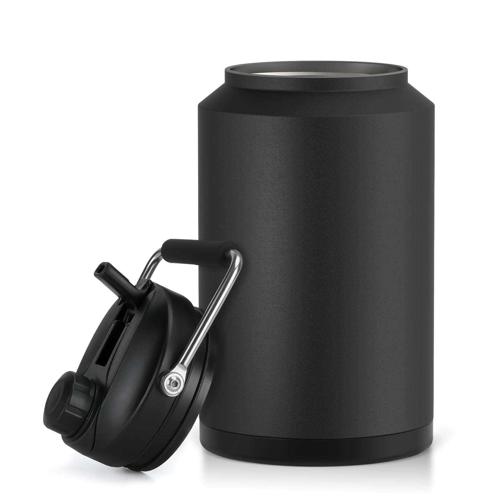 Tronco 1 Gallon Water Bottle, 128 oz Large Stainless Steel Triple Wall Vacuum Insulated Water Jug with Straw Lid and Spout, Keep Cold 48 Hrs, Top Handle, Leak Proof, Wide Mouth, Sweat Proof, BPA Free 1