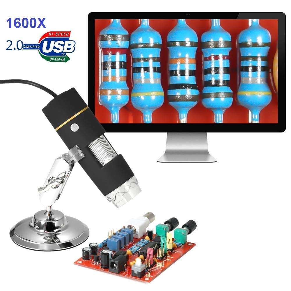 atdaraz 1600X HD Digital Microscope Magnifier Handheld USB Microscope with Metal Stand. 3