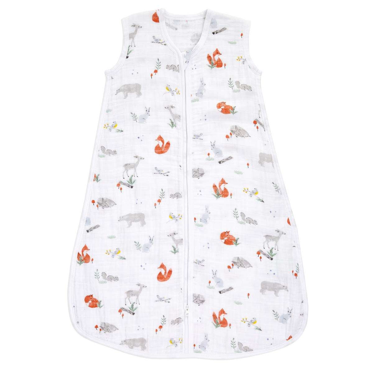 aden + anais Baby Sleeping Bag, 100% Cotton Muslin, Wearable Swaddle Blanket for Girls & Boys, Newborn Sleep Sack, Breathable & Lightweight, TOG Rating 1.0, Naturally Eco Forest, Small, 0-6 Months 1