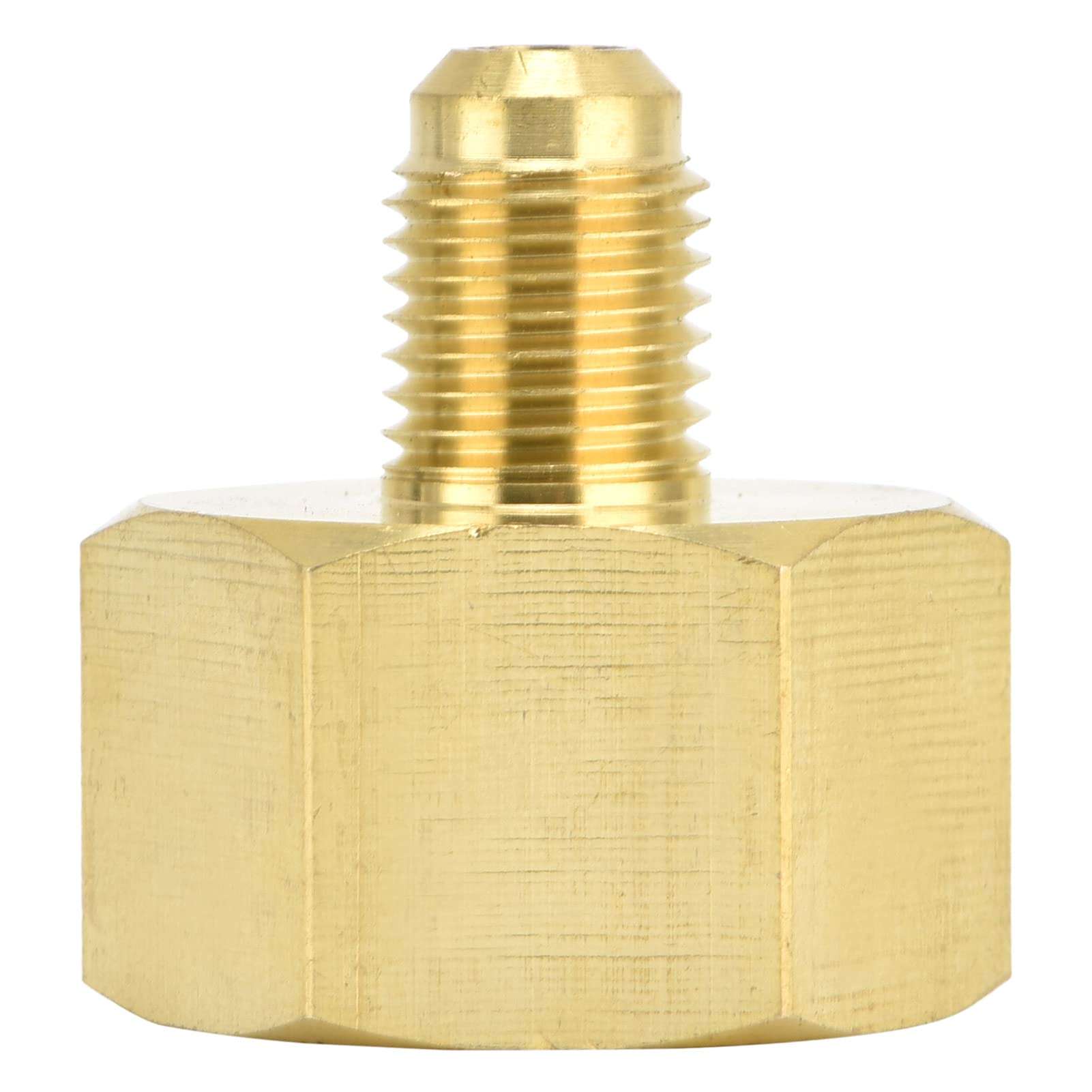 GLOGLOW Air Conditioning Adapter, W21 to 1/4SAE Air Conditioning Refrigerant Adapter Converter Connector for R32 R134A Brass Refrigerant Adapter Fitting AdapterMount Adapters 1