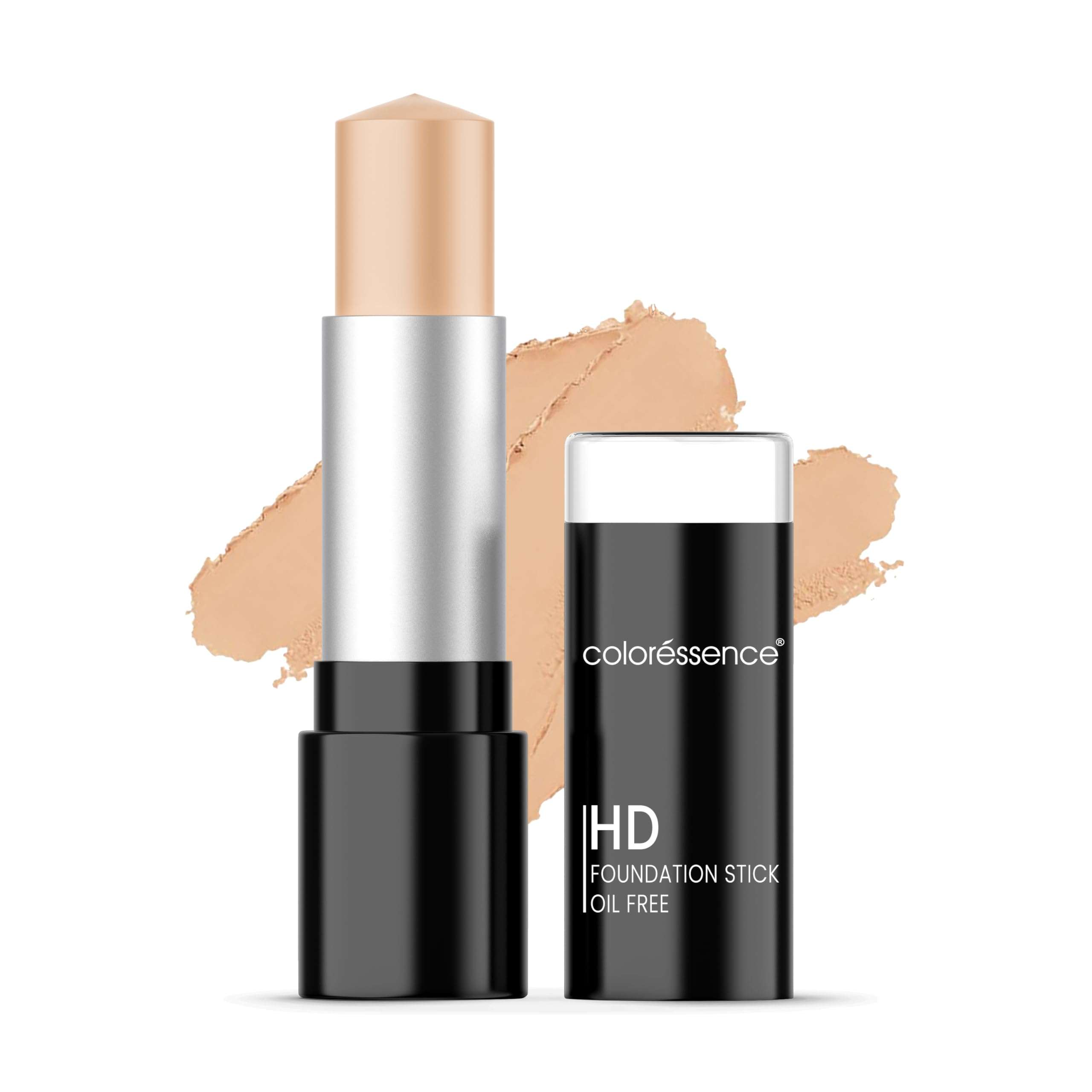 Coloressence HD Foundation Stick fo Illuminating Full Coverage Finish With an Ultra Moisturizing Formula | Create Full Glam Looks for Parties, Brunch, Dinners, Office & Festivities on Budget (Almond) 1