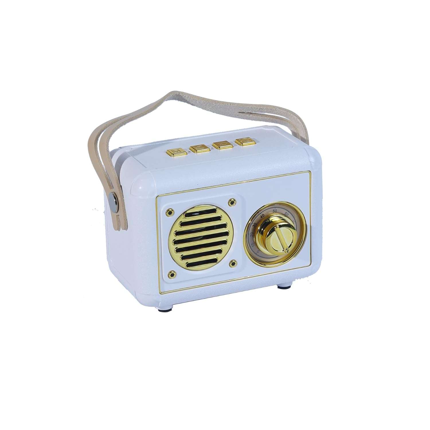 Vintage Radio Retro Bluetooth Speaker,Old Fashioned Classic Style,Enhanced Bass Retro Wireless Vintage Speaker with TF Card Slot,for Travel, Home, Beach, Kitchen - White