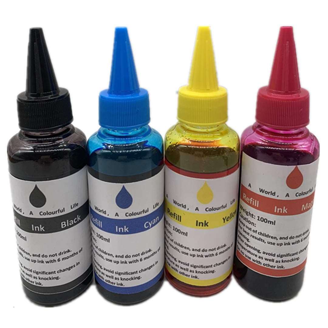 N+A 100Ml / Bottle Dye Printer Ink Refill kit for HP Ink Cartridges 952 950 951 932 933 60 61 952 902 901 62 63 21 22 920 940 934 935 564 711 970 971 94 95 96 56 57 650 901 65 67 66 (4 Color) 2