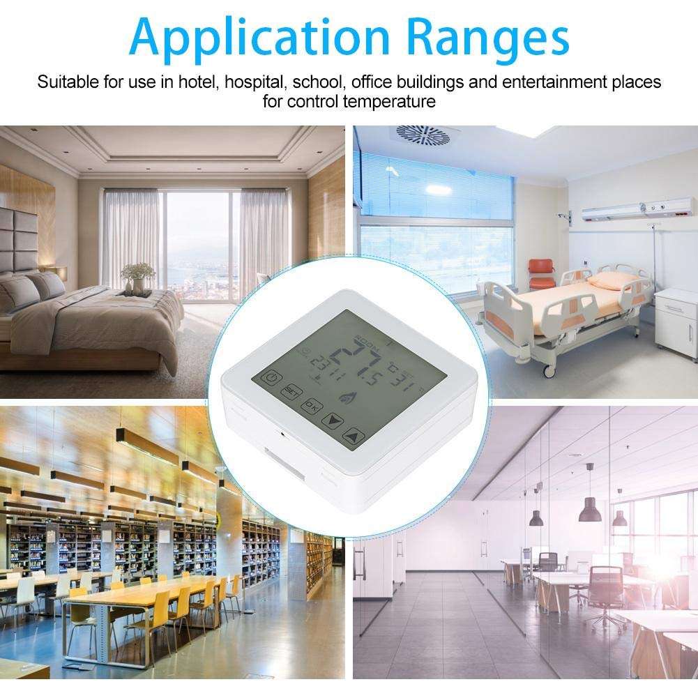 Wall-Mounted Smart Thermostat, Programmable LCD Screen Digital Electric Room Temperature Controller for Home Office 3
