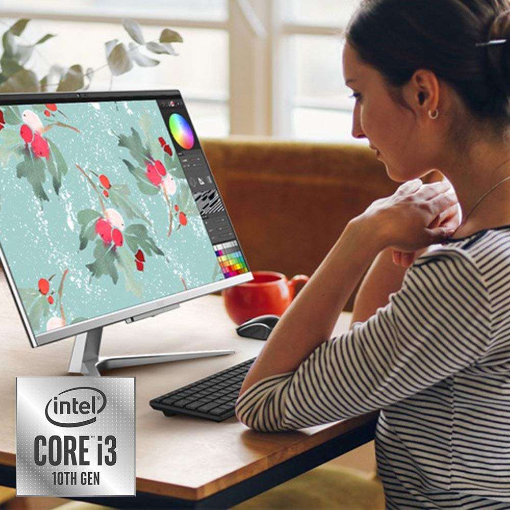 Acer Aspire C24-963-UA91 AIO Desktop, 23.8" Full HD Display, 10th Gen Intel Core i3-1005G1, 8GB DDR4, 512GB NVMe M.2 SSD, 802.11ac Wi-Fi 5, Wireless Keyboard and Mouse, Windows 10 Home 2