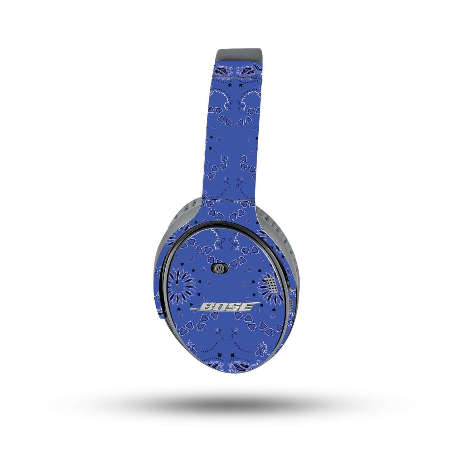 MightySkins Skin Compatible with Bose QuietComfort 35 II Headphones - Blue Bandana | Protective, Durable, and Unique Vinyl Decal wrap Cover | Easy to Apply, Remove, and Change Styles 1