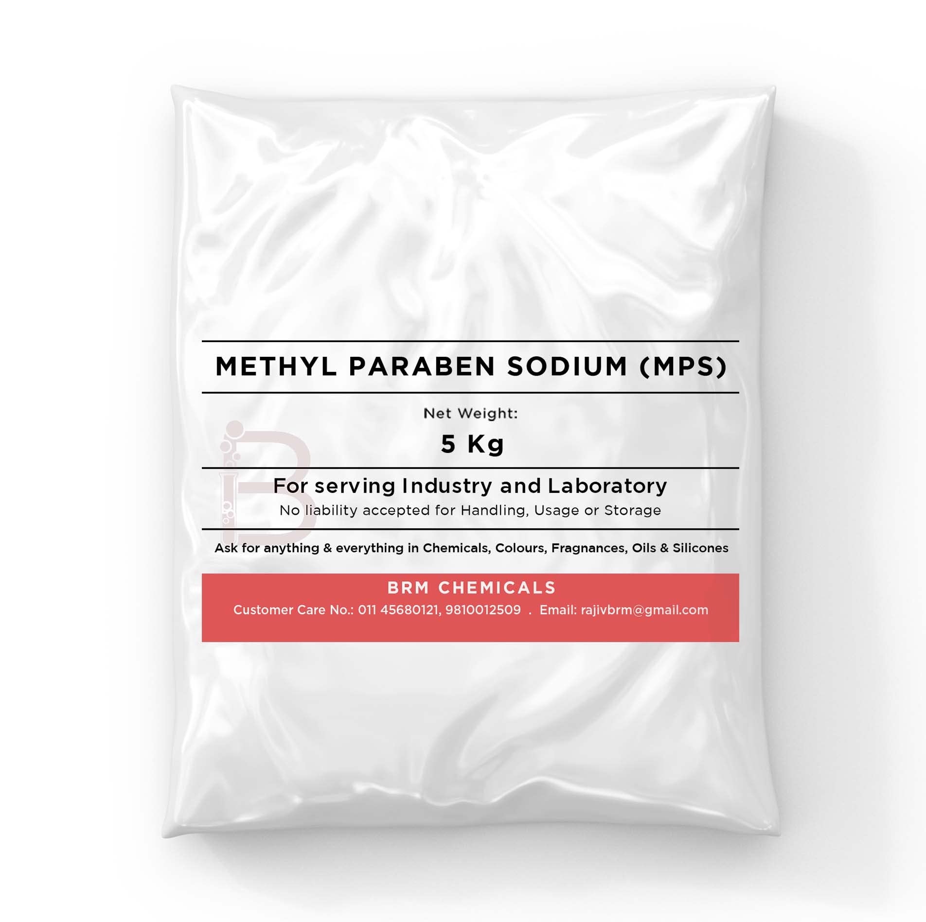 BRM Chemicals Methyl Paraben Sodium MPS - 5 KG For Soap Making, Shampoo, Cosmetics, Serum Making, Beauty Formulations, Moisturizer, Lotion Making & DIY Personal Care For Face, Hair, Skin & Body 1