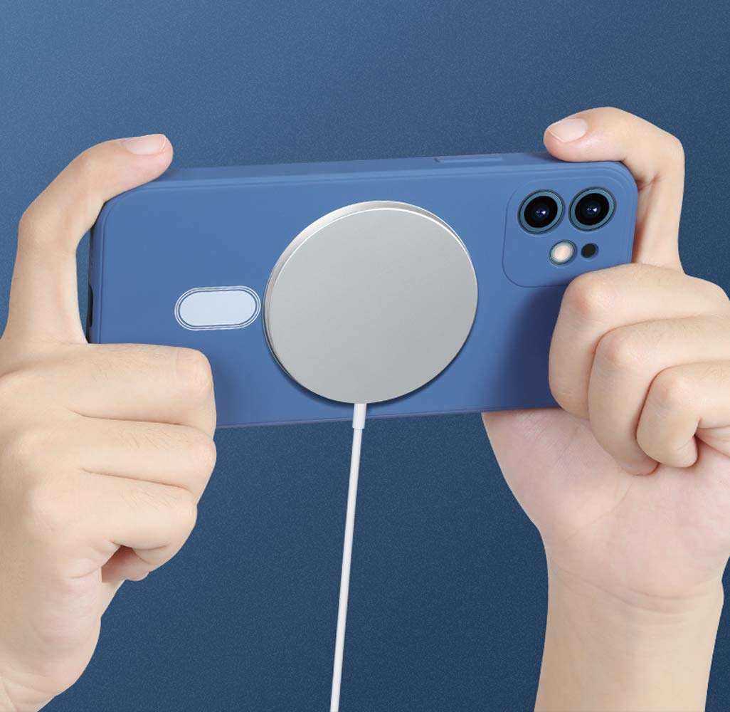 Wcysin Soft Magnetic Case for iPhone 12 Pro Max with Mag-Safe Charging,with a magsafe protective sleeve，Thin Cute Shockproof Protective Case for i-Phone 12 Promax 6.7 (Pink) 4