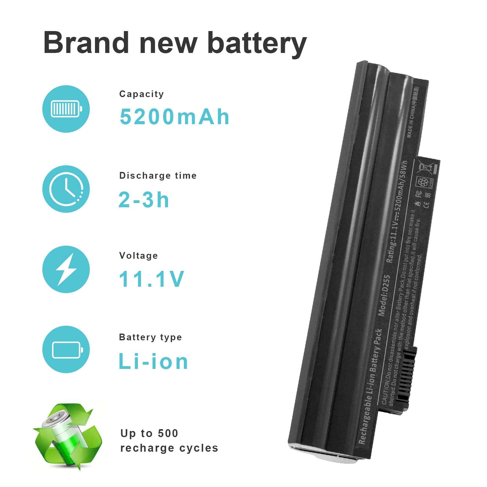 Fancy Buying Laptop Battery for Acer Aspire One D255 D257 D260 522 722 Al10a31 Al10b31 Al10bw Al10g31 Bt.00603.121 Lc.btp00 Gateway LT23 LT25 Performance 3