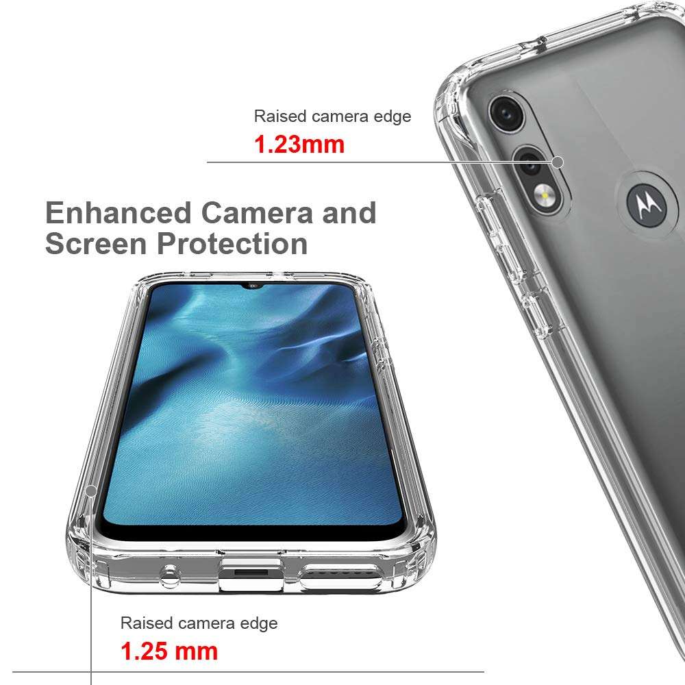 Dzxouui for Moto E 2020 Case and Glass Screen Protector,Motorola E Case,Heavy Duty Shockproof Bumper Hybrid Soft Clear TPU Cover Phone Cases for Motorola Moto E 2020(Red/Light Green) 6