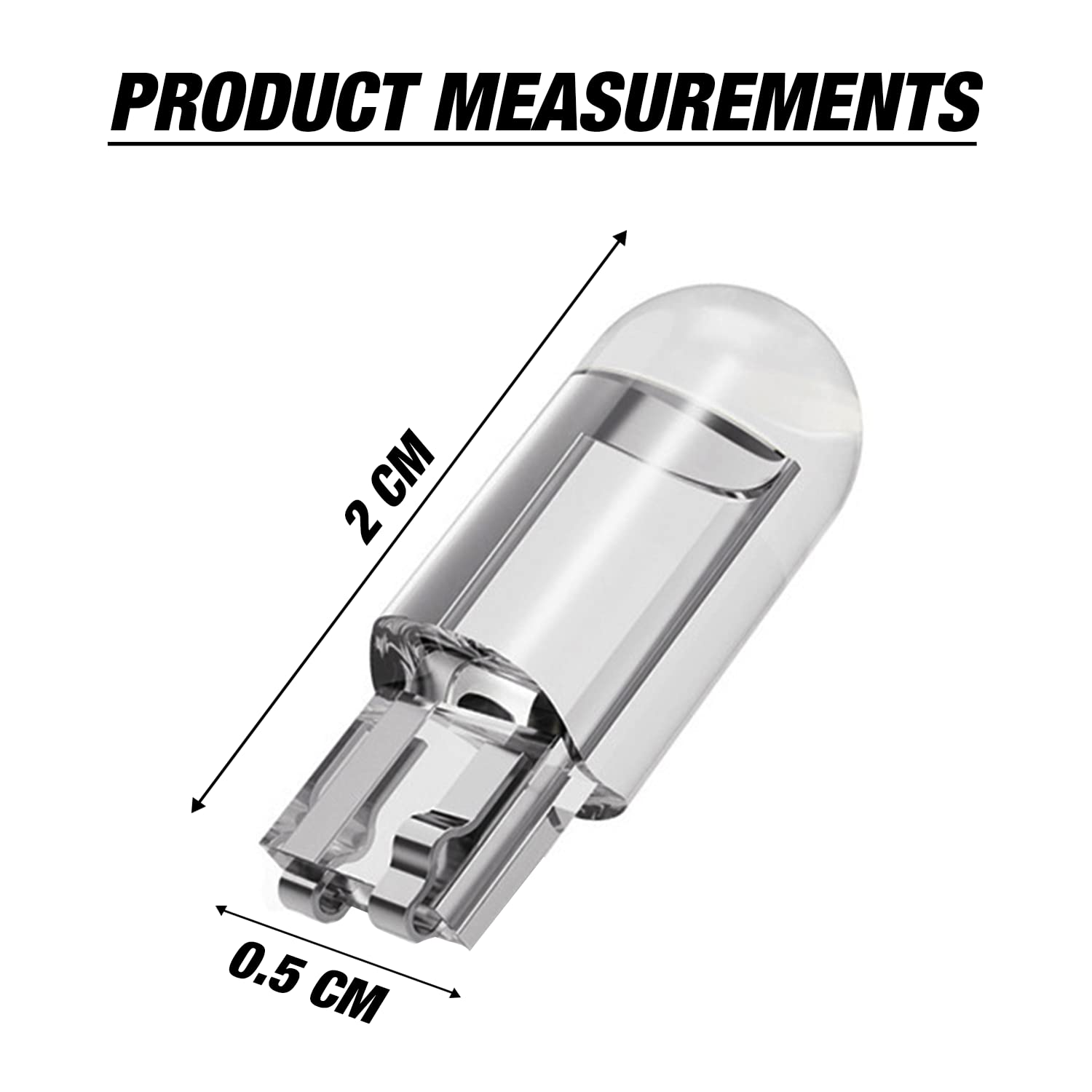 Allextreme EXT101C Universal T10 LED Parking Light Glass Enclosed Super Bright 6000K Interior Pilot License Plate Dome Indicator Lamp Bulb for Car & Motorcycle (2 PCS, White) 3
