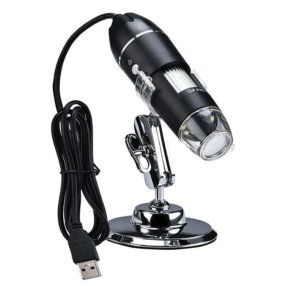 atdaraz 1000x Magnification USB Microscope 8-led Digital Microscope Endoscope with Stand 1