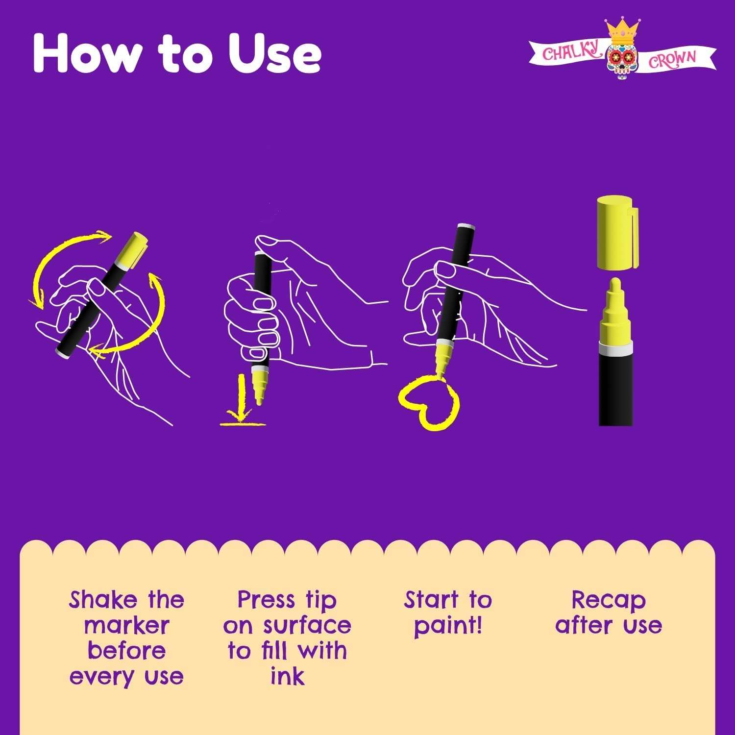 Liquid Chalk Markers - Erasable Chalk Pens, Chalkboard Markers - Chalk Markers for Chalkboards, Signs, Windows, Blackboard, Glass - Reversible Tip, 20 pack (Bold Multicolored, 6mm) 6