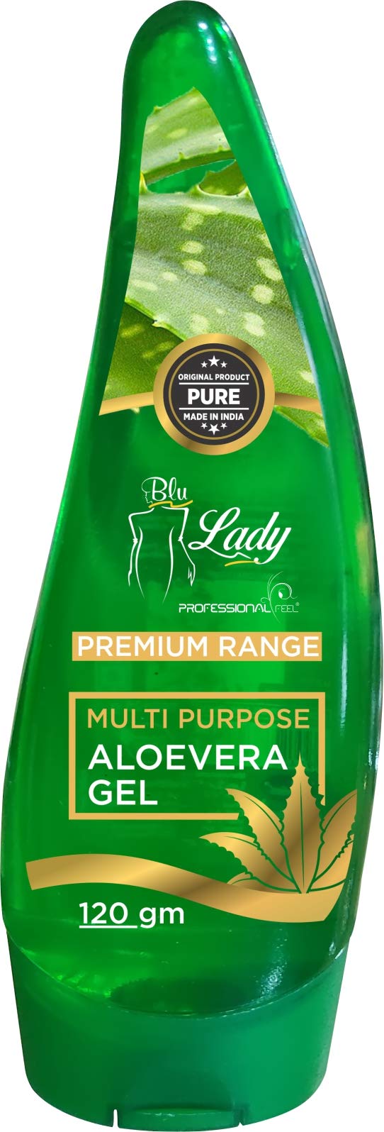 Professional Feel Blue Lady Aloevera Gel, Vitamin C & E Multi Purpose Alovera beauty Gel Beauty Parlour for Instant Skin & Hair All Type Skin Soothing