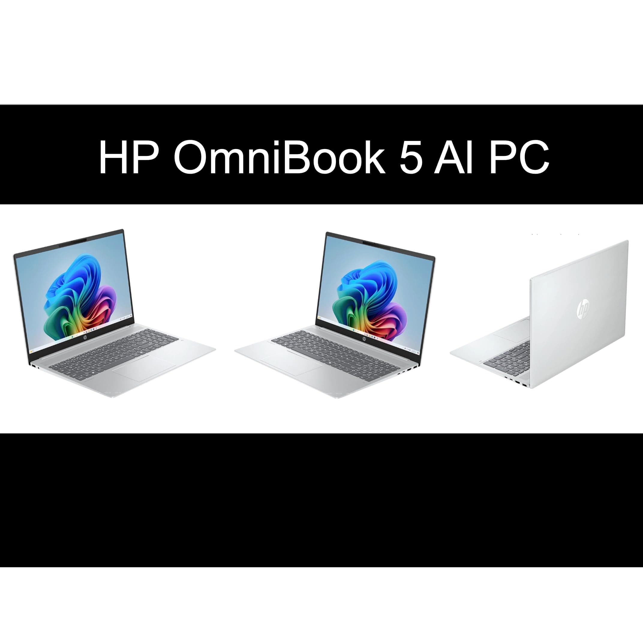HP OmniBook 5 Next Gen AI Laptop 16.0" Touchscreen 2K IPS Display (Intel Ultra 5-225U, 16GB LPDDR5X, 1TB PCIe SSD, Backlit KB, Copilot+, Webcam, Win 11 Pro) w/Dockztorm USB Port Expander 3