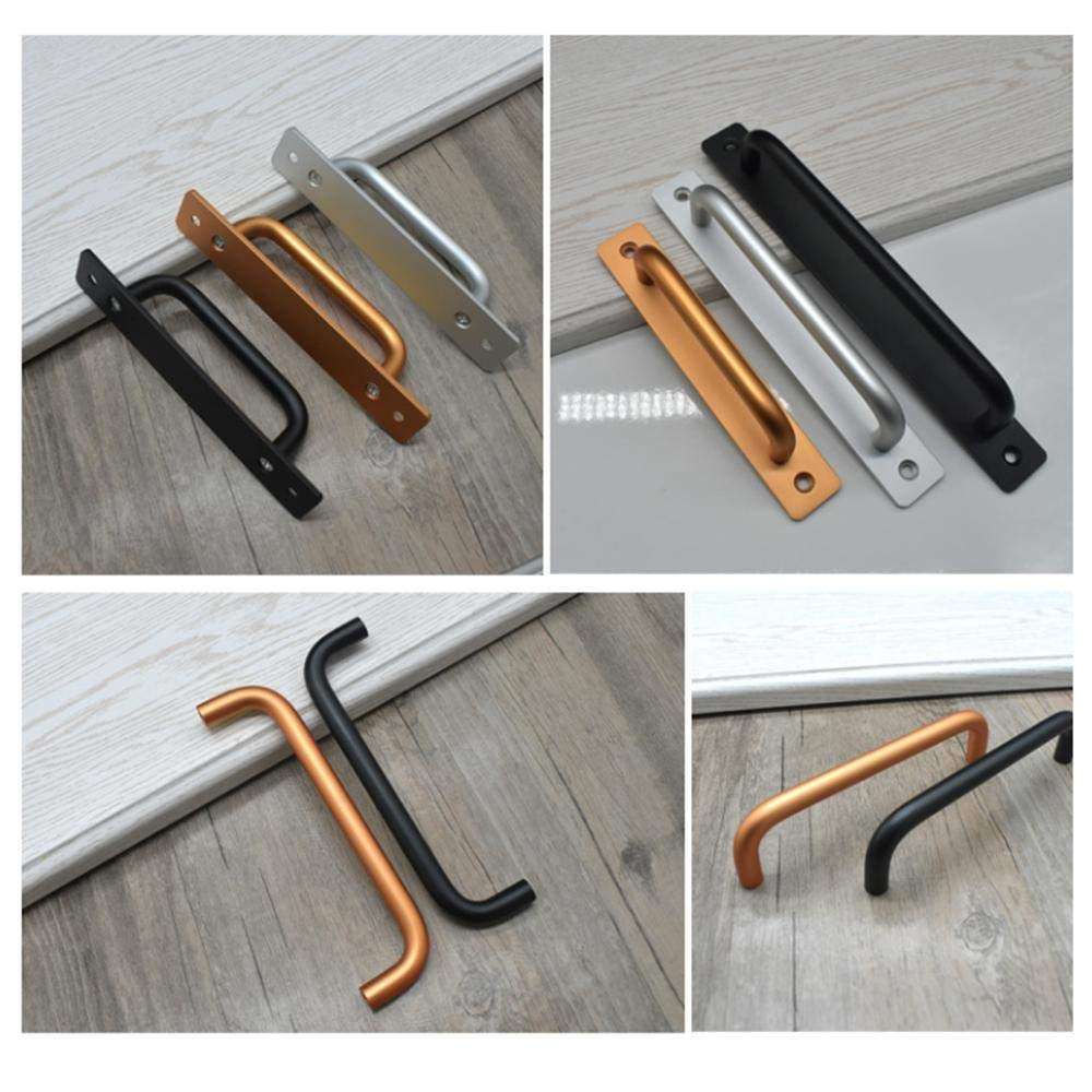 Modern and Simple Surface-Mounted Handles, Door Handles for Wooden Doors and Doors, Invisible Door Handles-Golden Tuba 6