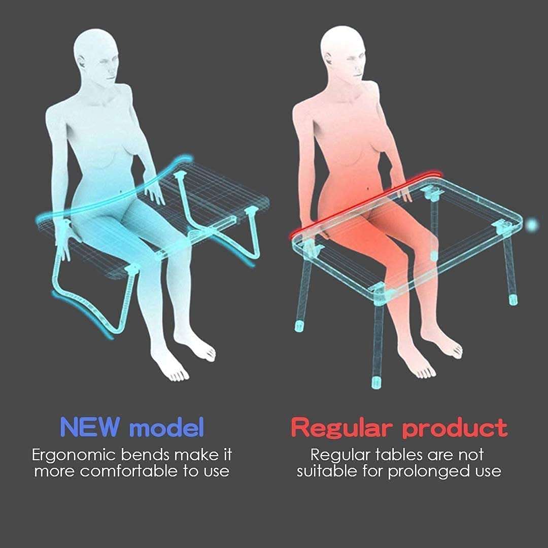 Foldable Bed Study Table Portable Multifunction Laptop Table Lap-Desk for Children Bed Table Work Office Home with Cup Holder Bed Study Table (Multi Color)-F 4