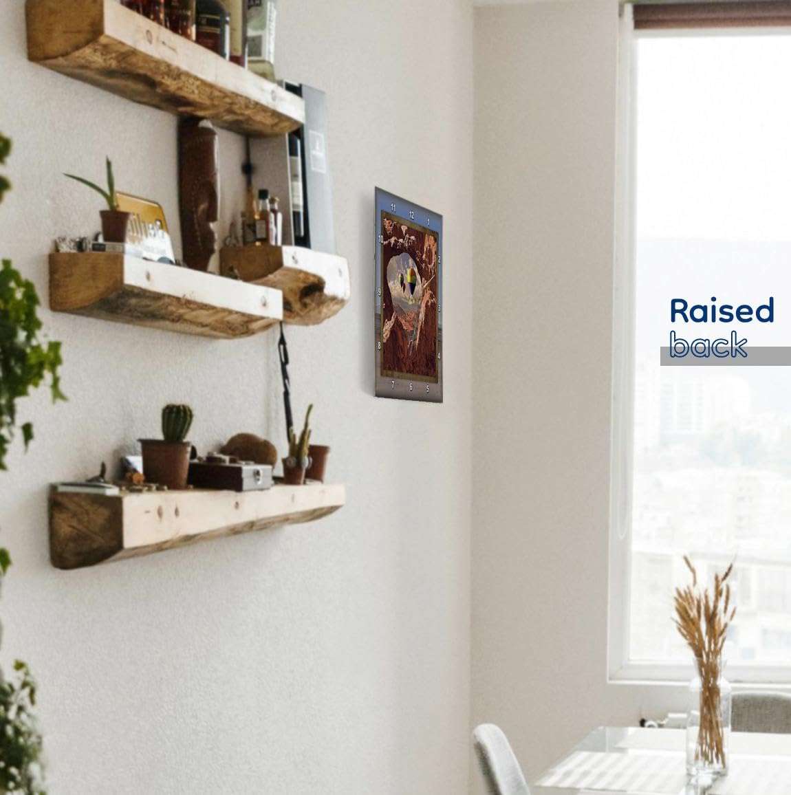 3dRose DPP_41300_3 Hot Air Balloons in The Southwest Wall Clock, 15 by 15-Inch 5