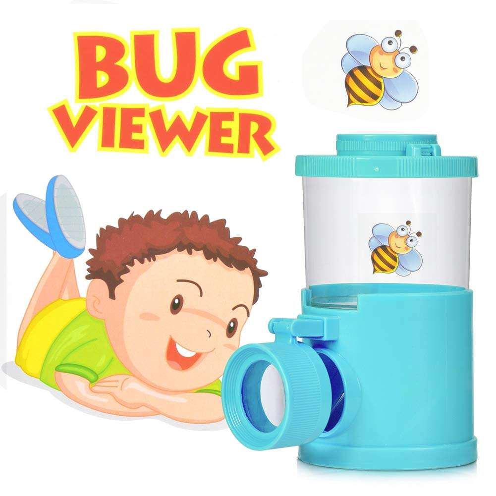 Romantic Valentine's Day Children Puzzle Toy, Leftwei Science Education Children Insect Viewer, Magnifier Bottle Set, Children Puzzle Toy, Play Outdoors for Children(Blue) 6