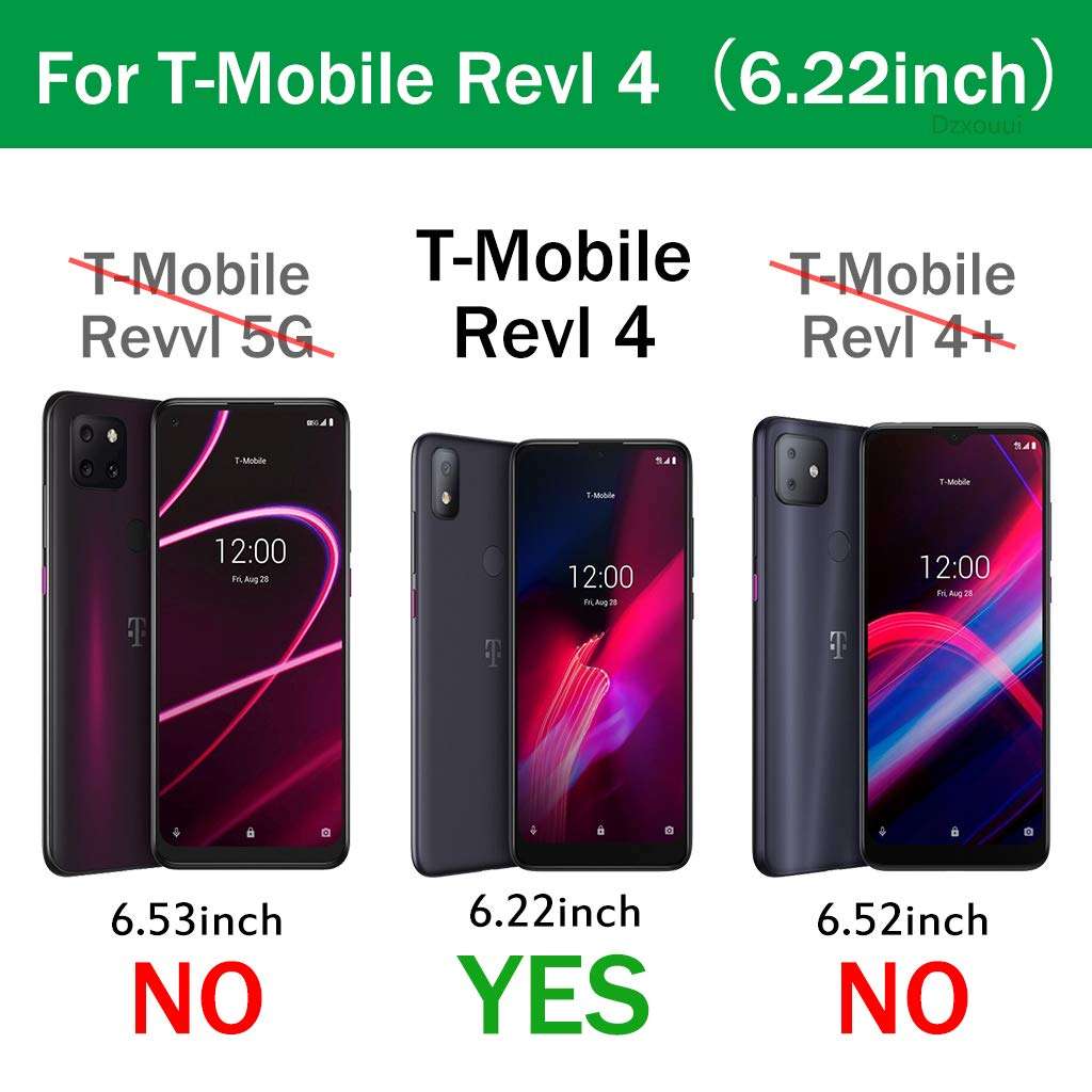 Dzxouui for T-Mobile Revvl 4 Case,TCL Revvl 4 Case,Heavy Duty 2 in 1 Shockproof Bumper Hybrid Back Clear TPU Protection Cover Phone Cases for T-Mobile Revvl 4(Clear/Purple) 2