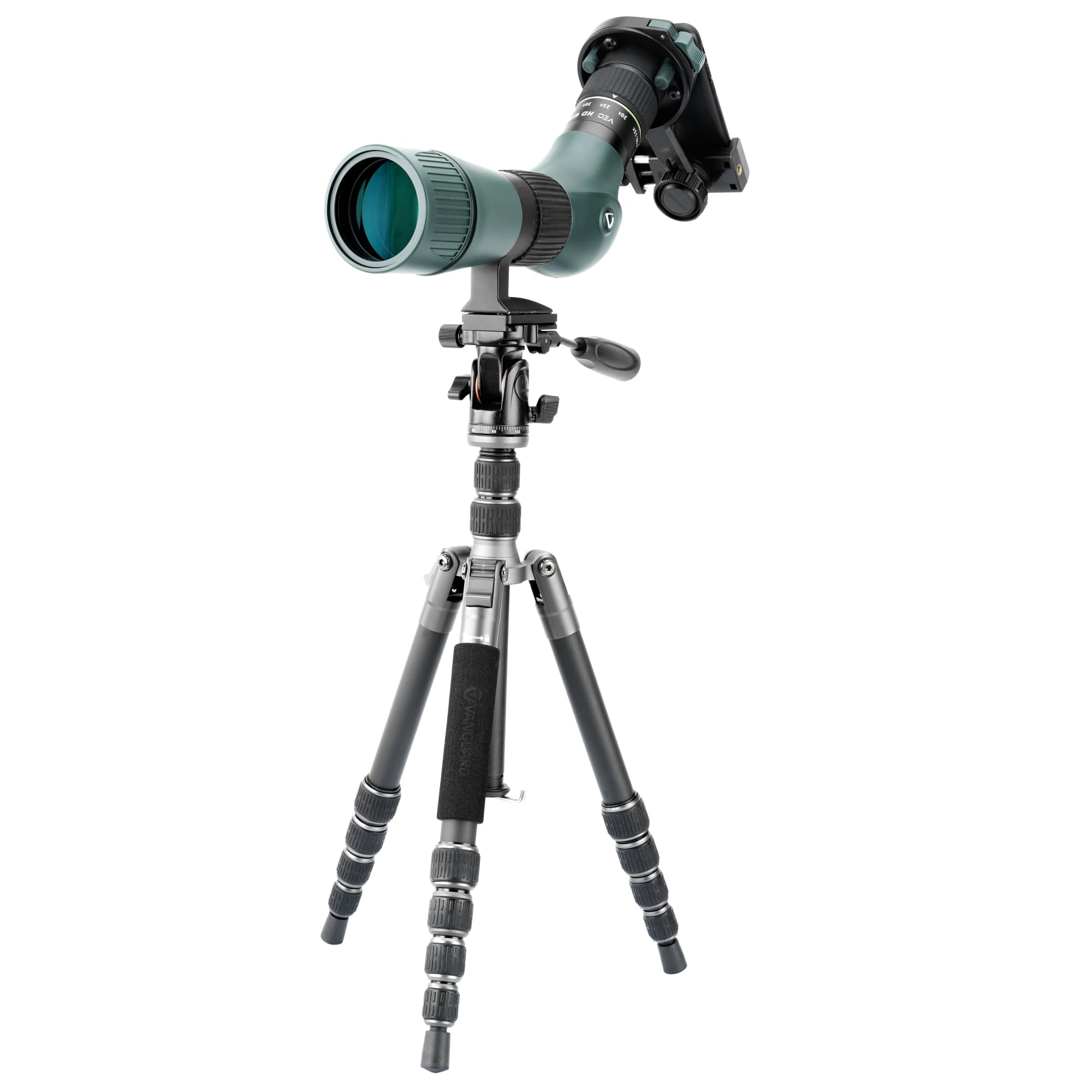 VANGUARD VEO HD 60A Spotting Scope Bundle - Includes 15-45x60 Scope, Travel Tripod, and Digiscoping Adapter
