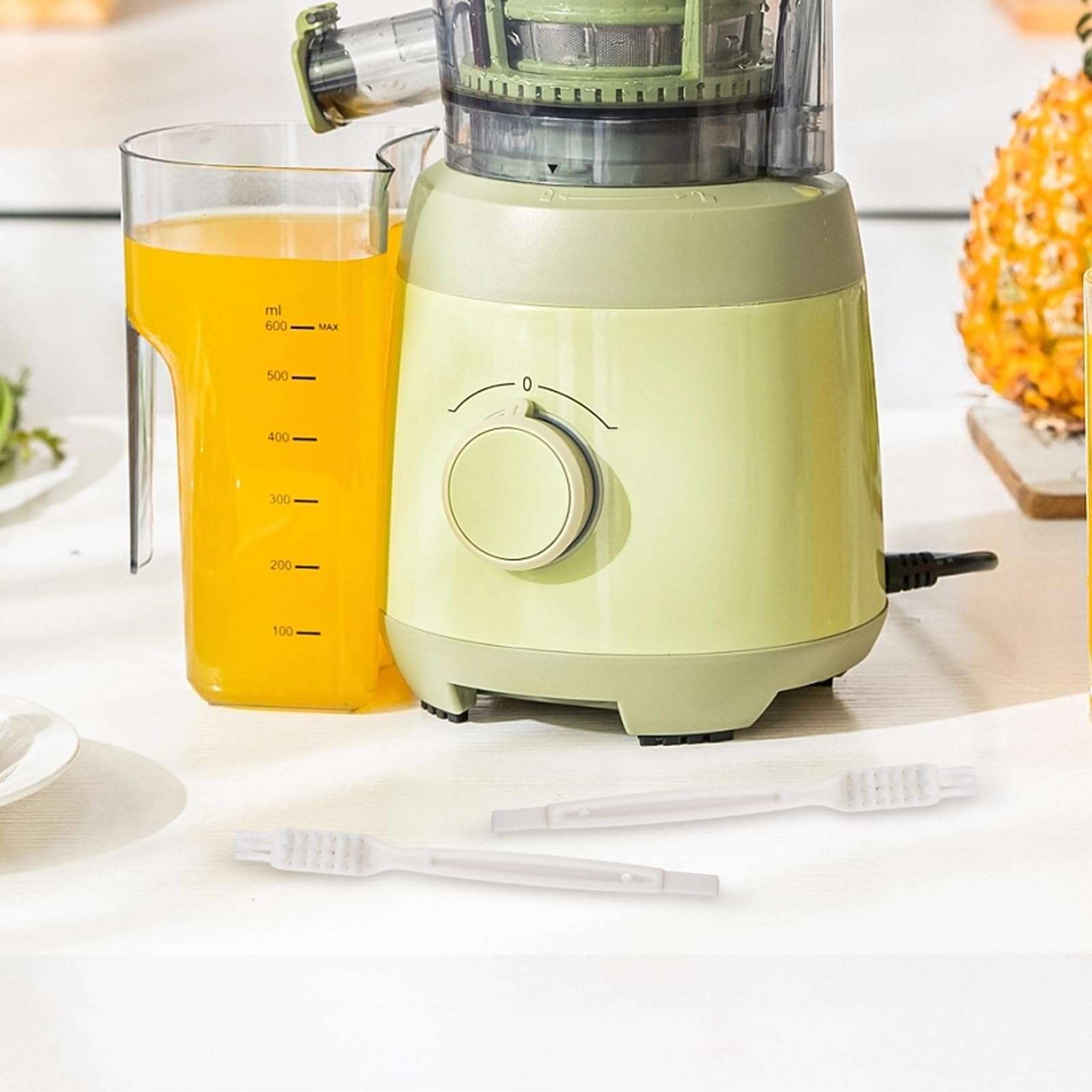 Cleaning Brush for Juicer - 2Pcs Small Nylon Detail Brush, Deep Crevice Cleaner | Compact Cleaning Tool for Soymilks Machine, Fruit Juice Extractor, Blender Crevice Scrubber Brush Kit 3