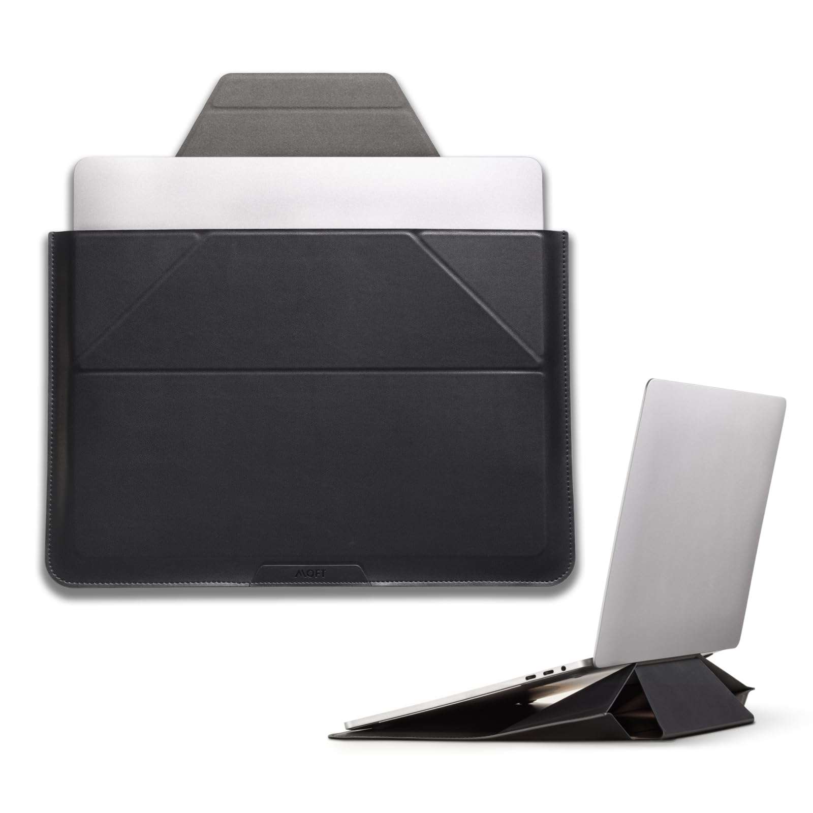 MOFT Laptop Sleeve Bag for 15"-16" Night Black & Dynamic Folio Case for iPad Pro 13 inch Jet Black 3