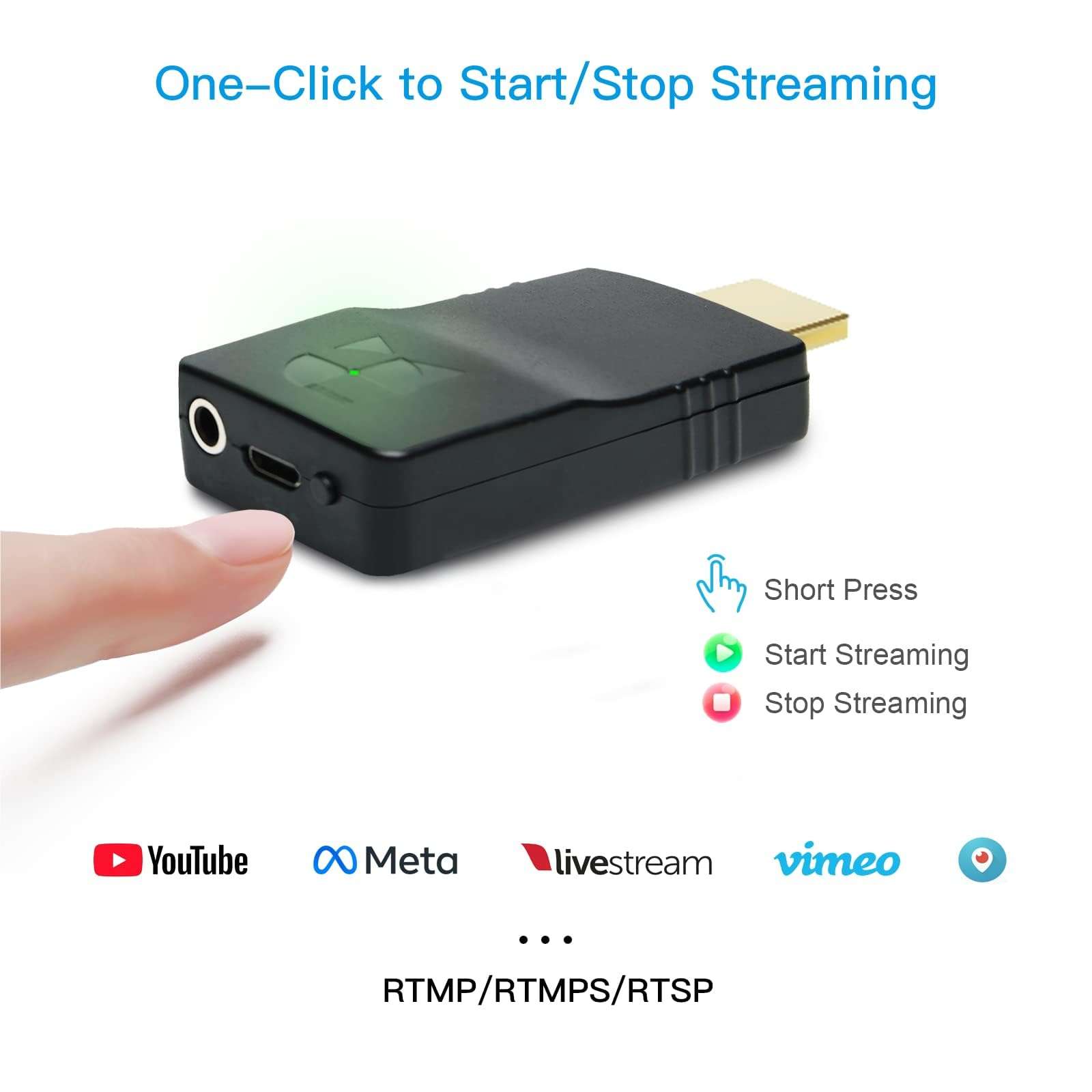 DDMALL Wireless HDMI Encoder HEVC, H.265 H.264 Video Encoder, Live Stream Encoder 1080p Support RTSP UDP RTMP, IPTV Encoder for Facebook, YouTube Live, Twitch and More (HEV-2KW) 3