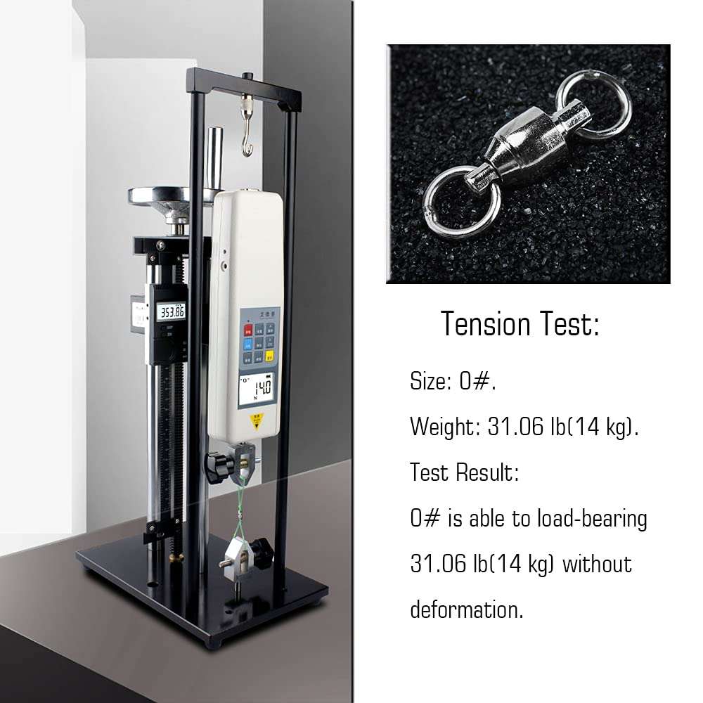 AMYSPORTS Barrel Ball Bearing Swivel Saltwater Stainless Rolling Fishing Swivel Steel High Strength Fishing Swivels Connector Solid Welded Rings Black Nickel 25pcs 31lbs 4