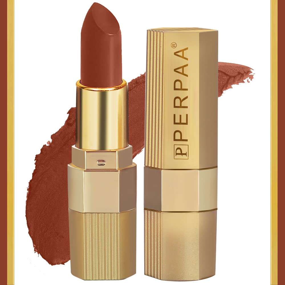 PERPAA® Xpression Weightless Creamy Matte Lipstick Combo of 3 (Matte Rust Brown ,Matte Apple Red ,Matte Maroon) 5