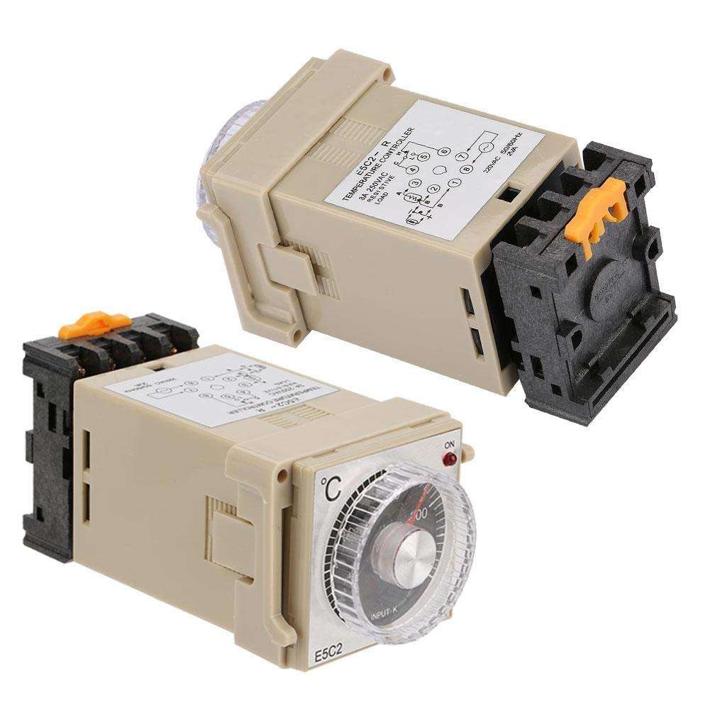 ShiSyan Y-LKUN Transformer Temperature Controller,Analog Dial Thermostat,Integrated Intelligent Temperature Control Sensor,E5C2-R DIN-Rail Type for switchgear,substation,Transformer 5