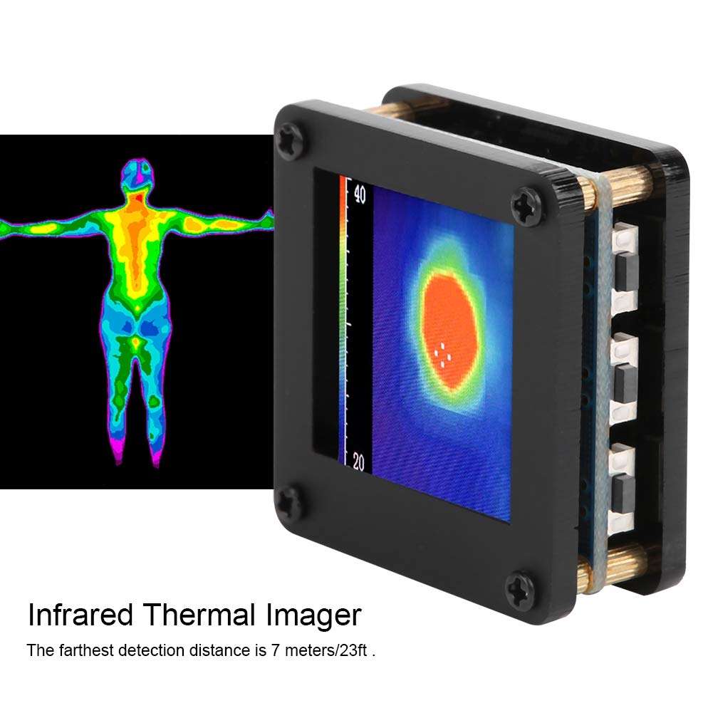 Ccylez Thermal Imager,AMG8833 8x8 Infrared Thermal Imager Temperature Sensor 7m/23ft Farthest Detection Distance,Infrared Thermal Imager AMG8833 8x8 4