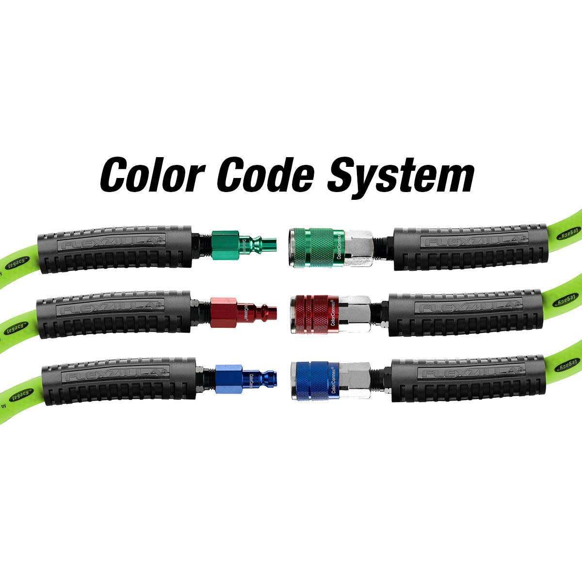 ColorConnex Coupler & Plug Kit, Automotive Type C, 1/4" NPT, Blue, 14-Piece - A72458C 6