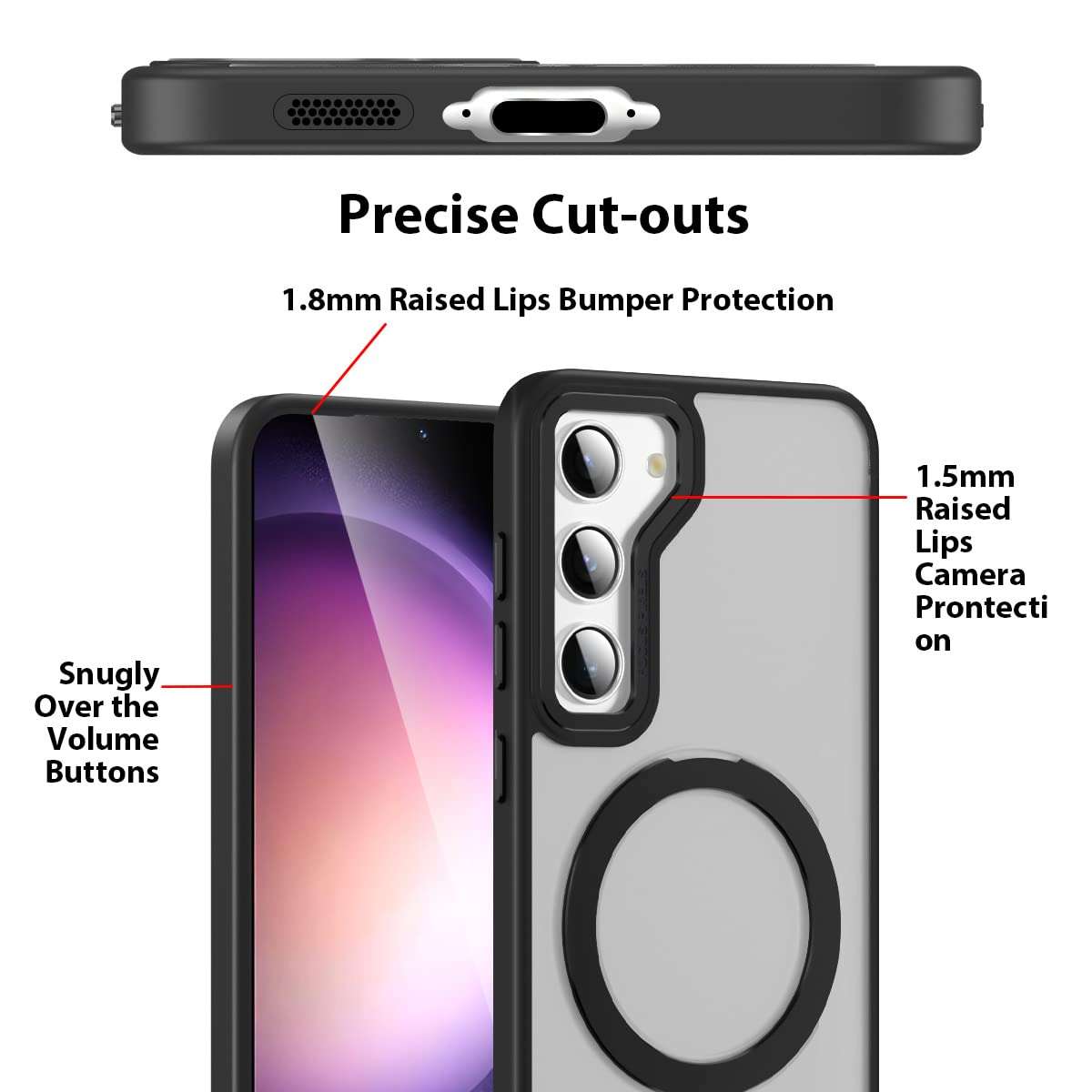 Samsung Galaxy S23 Case, 3D Printed Cute Cat Meow Pattern Case, Ultra Thin Flexible Soft Rubber Protective Phone Case Cover for Samsung Galaxy S23 Case (Palm) 5