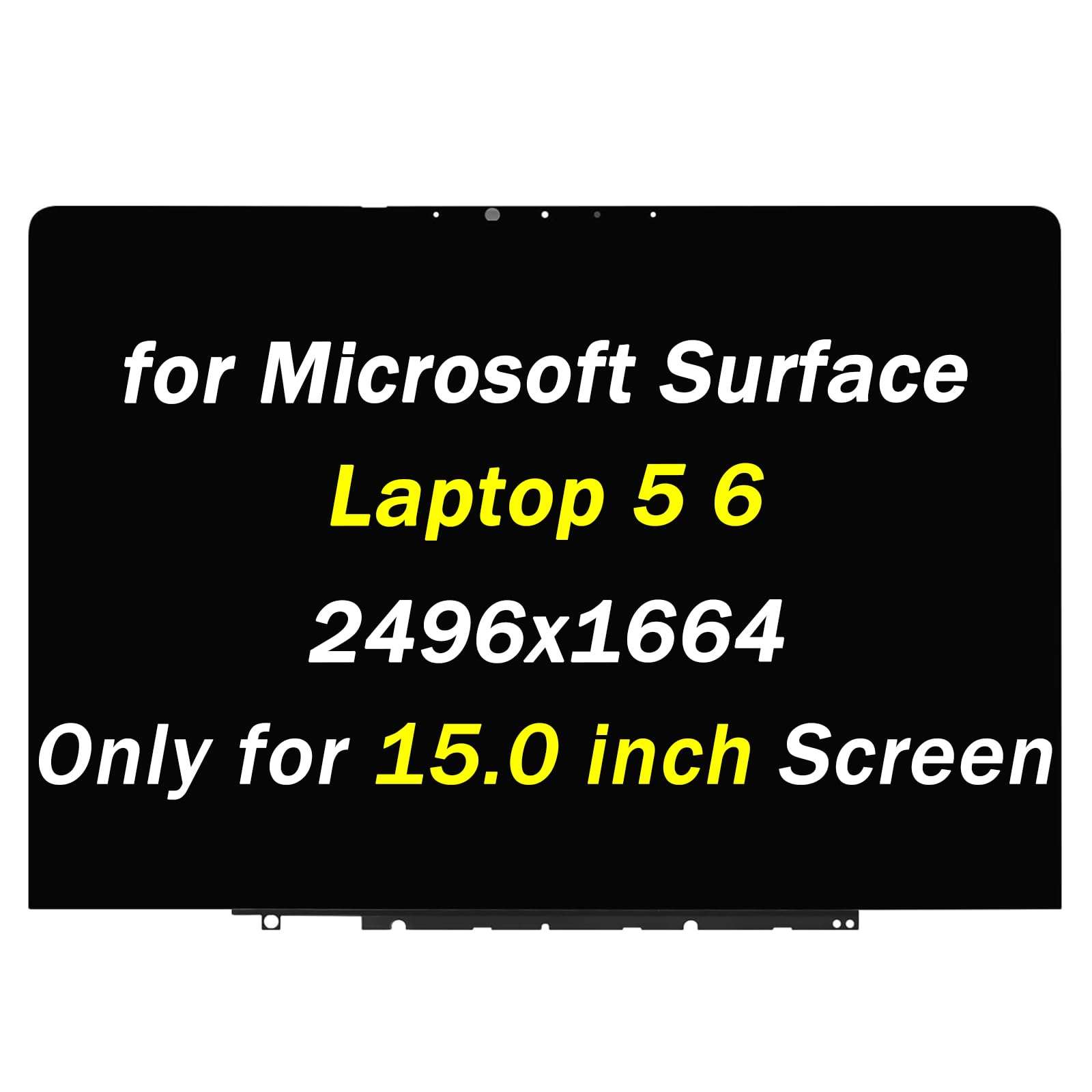 Replacement for Microsoft Surface Laptop 5 1978 1979 (2022) LCD Display for Surface Laptop 6 2035 (2024) 2496x1664 15.0" LED LCD Touch Screen Digitizer Assembly (Only for 15.0 inch Screen) 1