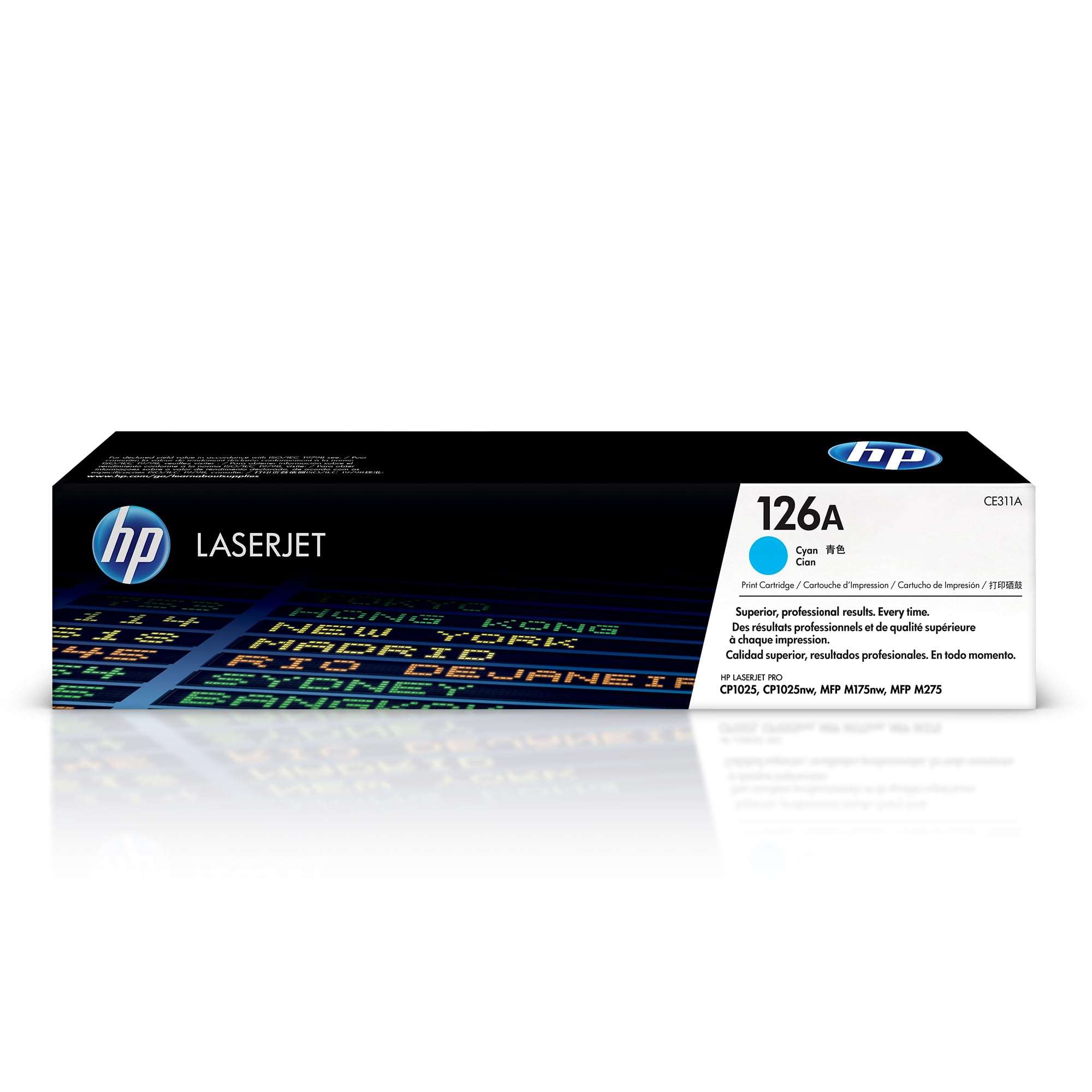 HP 126A Cyan Toner Cartridge | Works with HP LaserJet Pro 100 color MFP M175 Series, HP LaserJet Pro CP1025 Series, HP TopShot LaserJet Pro M275 MFP Series | CE311A 1