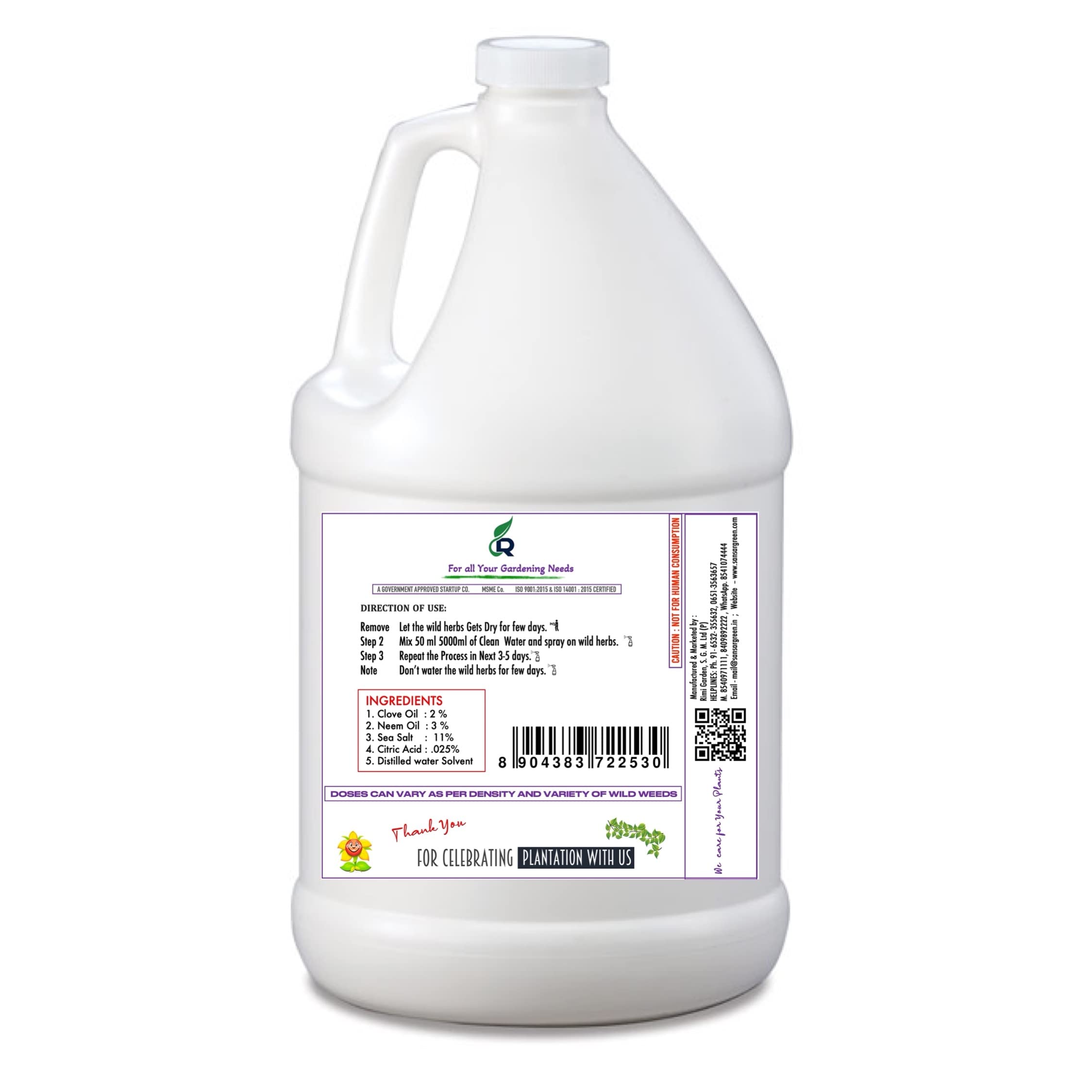 Rimi Garden® Herbicide, Premium Organic Liquid Herbicide for Removing Wild Herbs. (500 ml) 5