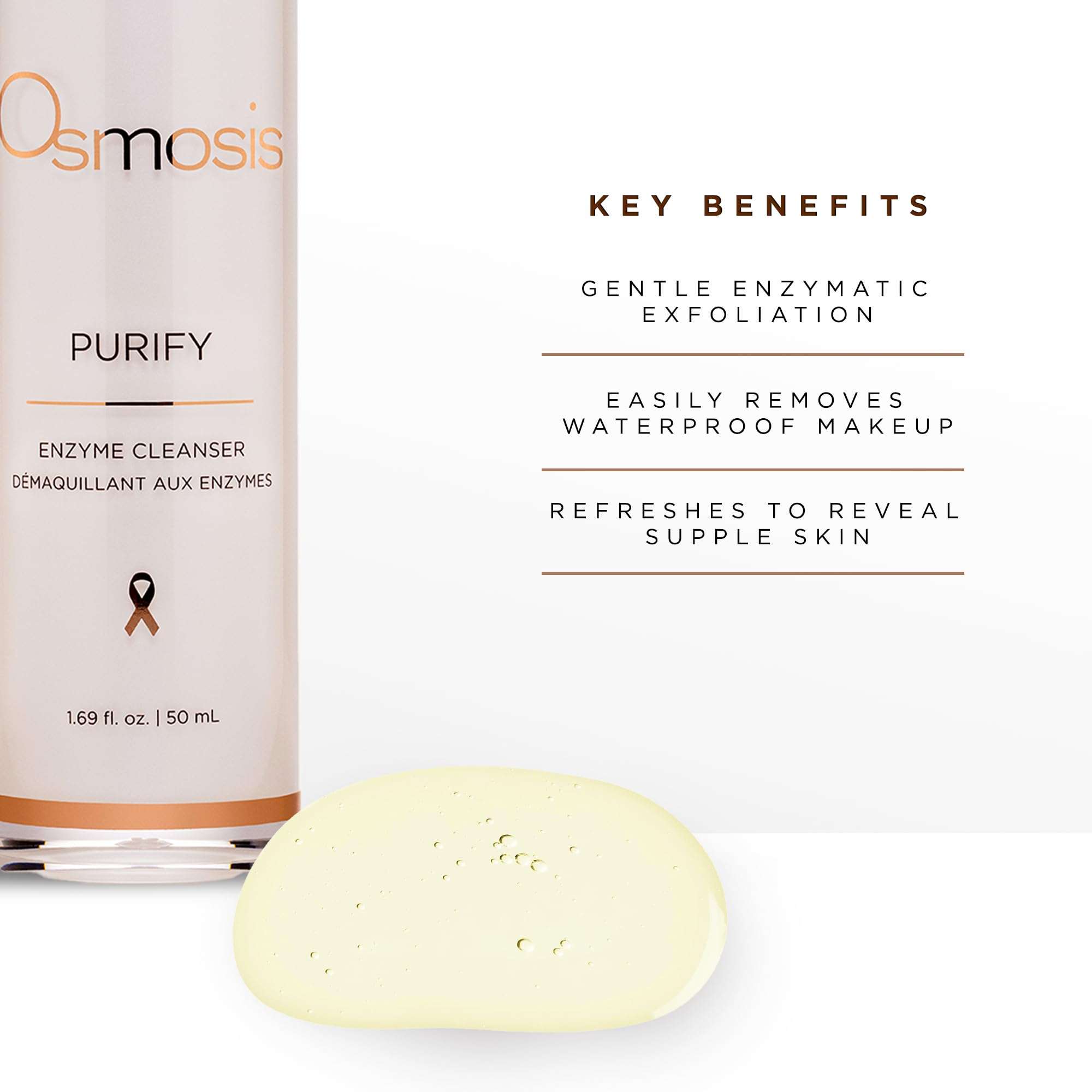 OSMOSIS Facial Cleanser and Serum Kit, PURIFY (1.69oz) Enzyme Gentle Exfoliating Facial Cleanser, RESCUE (1oz) Epidermal Repair Facial Serum Calms Skin 5