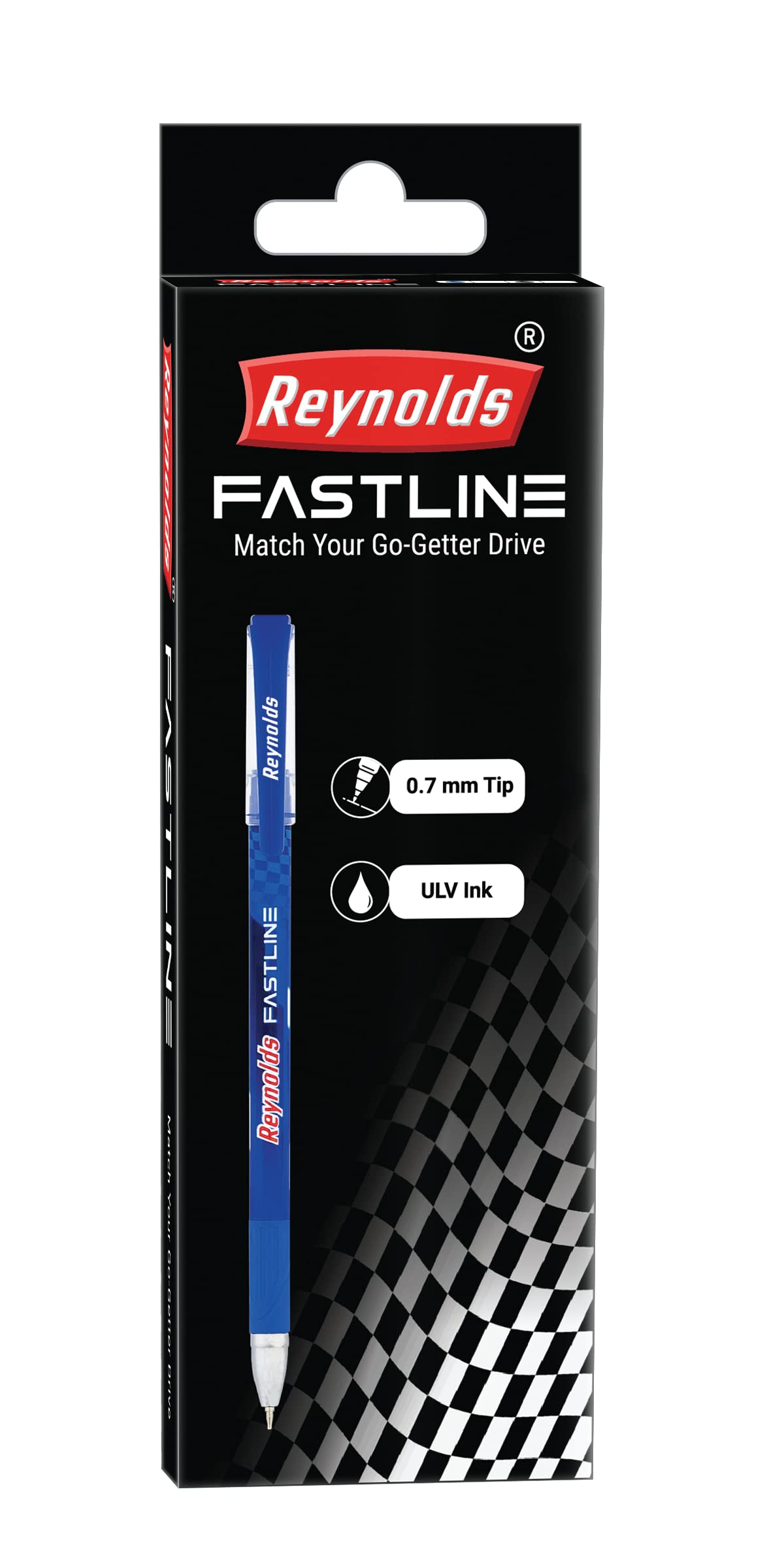 Reynolds Fast line 10 CT Blue | Lightweight Ball Pen With Comfortable Grip for Extra Smooth Writing I School and Office Stationery