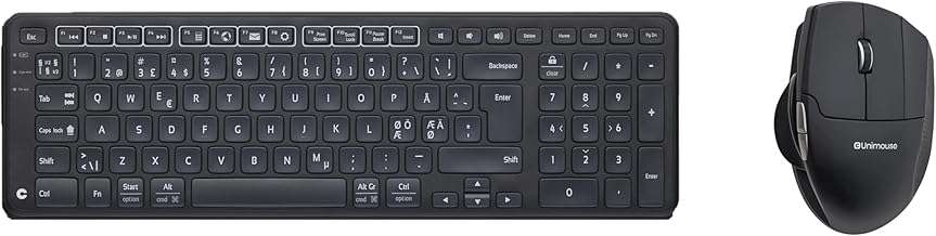 Contour Ergonomic Bundle: Unimouse (Right, Wireless) + Balance Wireless Keyboard | Adjustable Vertical Mouse & Negative/Neutral/Positive Tilt 1