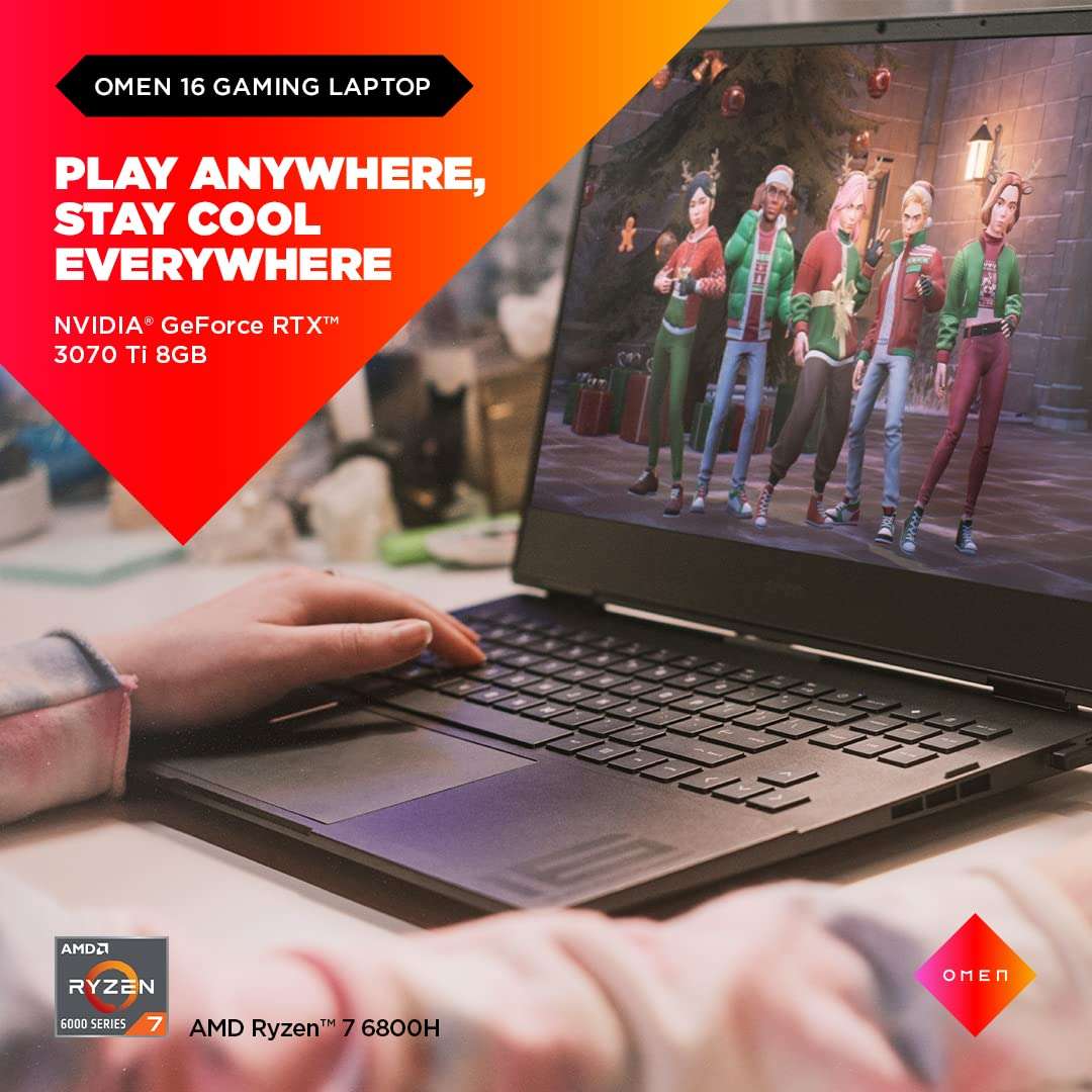 HP Omen 16,AMD Ryzen 7 6800H,16.1 inch(40.9cm) QHD Gaming Laptop & HyperX Cloud Earbuds II BLK Gaming Earbuds with Mic 4