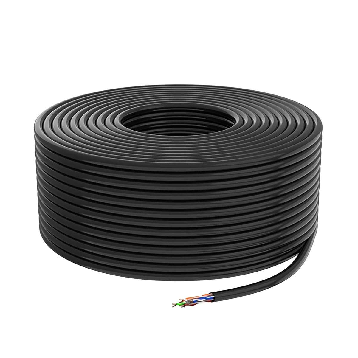 CP PLUS Heavy Duty Outdoor Cat6 UTP Cable 100 Meter | 4 Pair LAN Cable for CCTV & Network | high-density HDPE Insulation | PVC Jacket | High-Speed Data & Video Transmission | CP-EUT-6TSRD-100