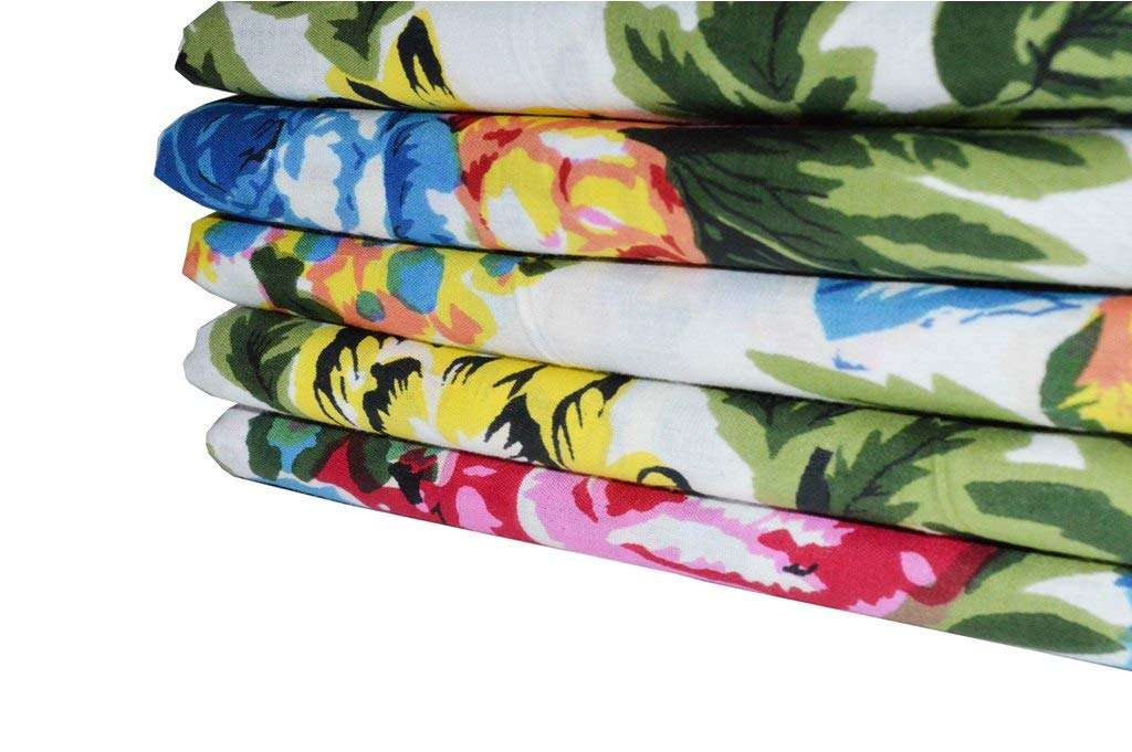 Mudit Crafts Jaipuri Printed Cotton Fabric Dress Making Materials 3 Meter White 1