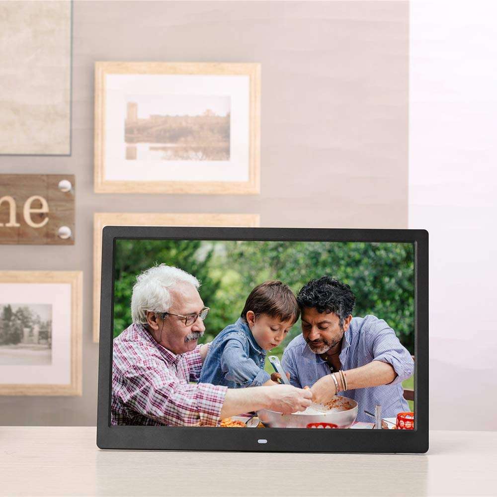 Keke Clothing Store 14-inch Digital Photo Frame Electronic Photo Frame Ultra-Narrow Face Support 1080P Wall-Mounted Advertising Machine(Black) (Color : Black) 6