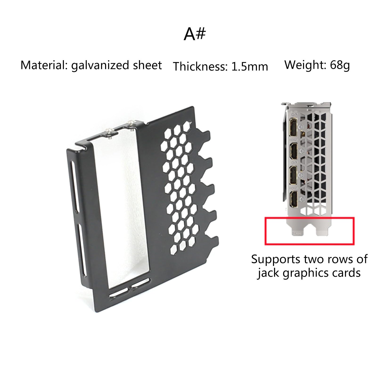 Vertical GPU Mount Bracket Metal GPU Conversion Support for Desktop Computer Case 5