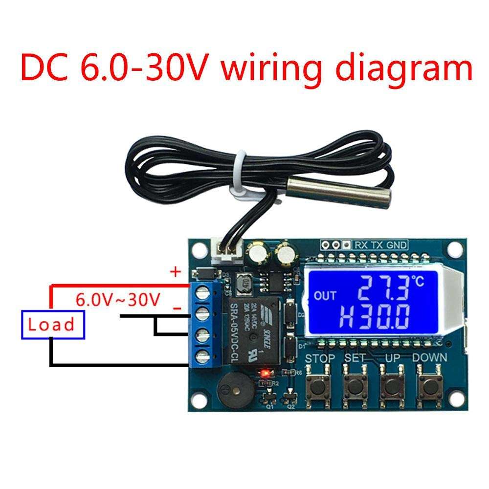 Temperature Fan Speed Controller Module Digital Thermostat Cooling Heating Temperature Controller LCD Display 3
