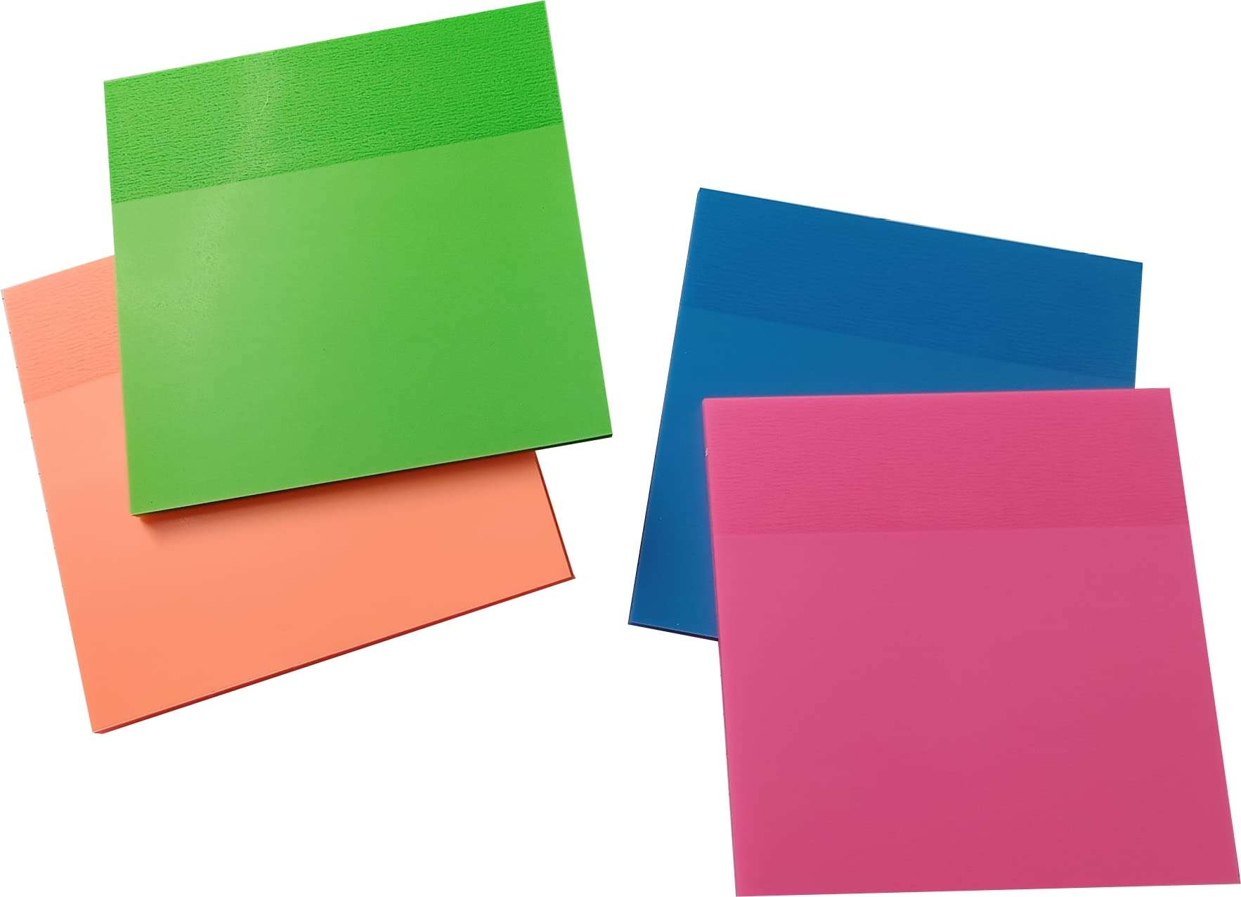IMPRINT PVC Florescent Self Stick Notes | Size 3 x 3 Inch |Total 200 Sheets | Pack of 4 Different Colors 1
