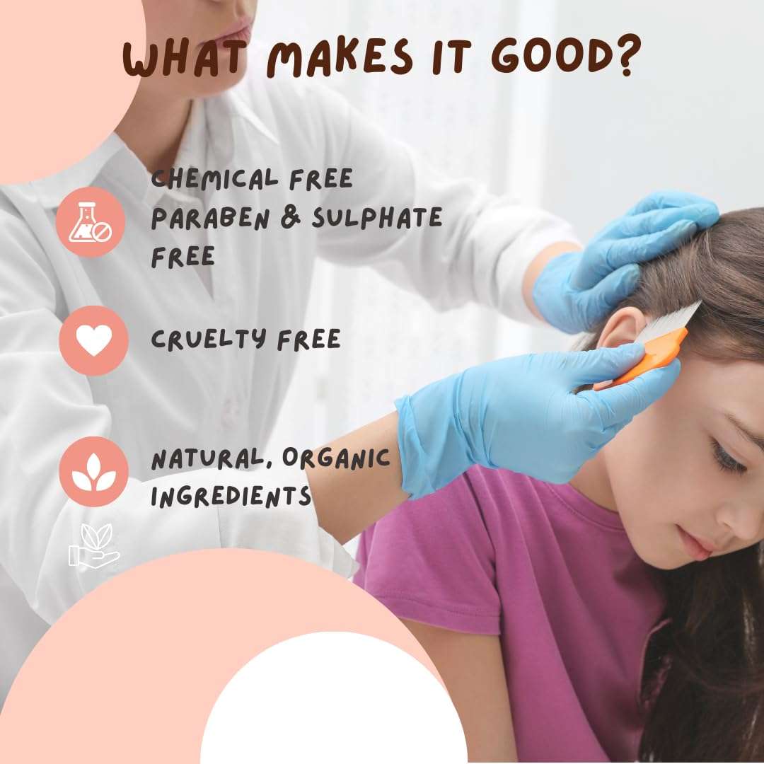 Coco Crush Ayurvedic Anti Lice Shampoo | Kills Lice, Eggs & Nits 100% Naturally | Single Wash Treatment, Safe for Kids | With Neem & Tea Tree Extracts | Paraben & Sulphate Free (50ML) 6